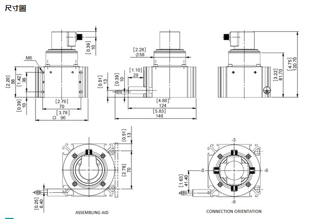 拉線位移傳感器尺寸圖 拉線位移傳感器尺寸圖